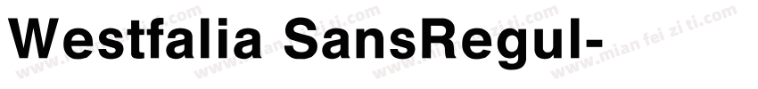 Westfalia SansRegul字体转换